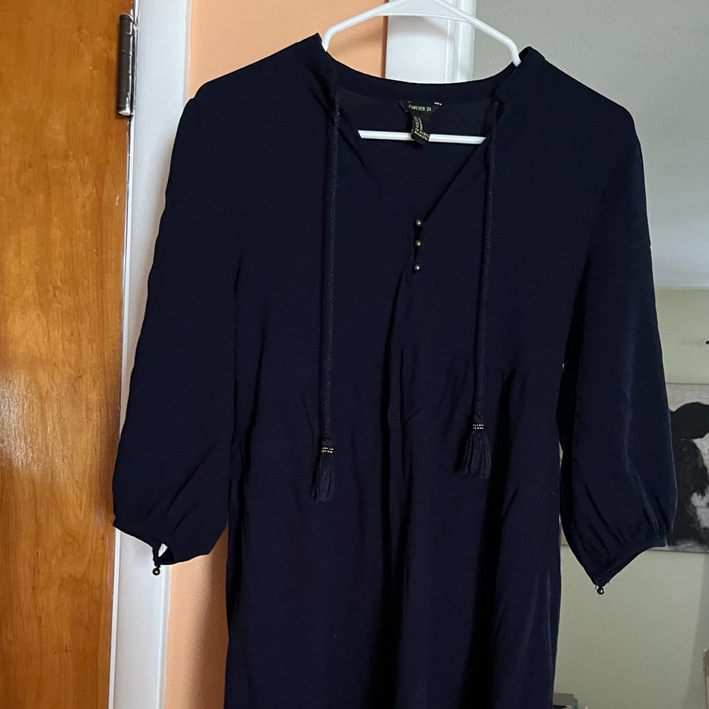 Dark blue baby doll dress